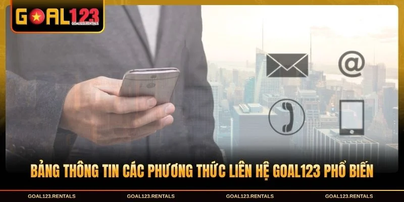 Bảng thông tin các phương thức liên hệ Goal123 phổ biến
