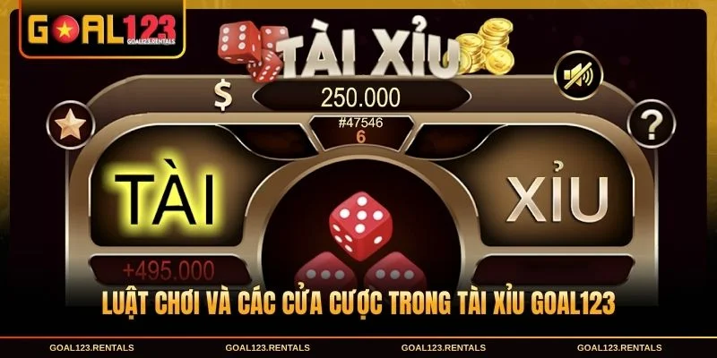 Luật chơi và các cửa cược trong tài xỉu Goal123